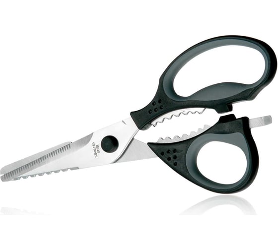 Изображение товара Кухонные ножницы TOJIRO нержавеющая сталь, многофункциональные, рукоять пластик, силикон FC-419