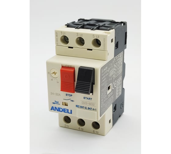 Изображение товара Пускатель ANDELI gv2-m32 24а~32а кнопочный () ADL06-614