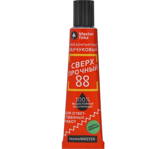 Изображение товара Контактный клей MASTERTEKS homemaster 88 каучуковый, сверхпрочный, 40 г 245715