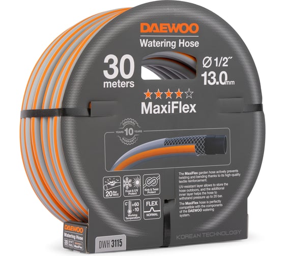 Изображение товара Шланг DAEWOO maxiflex диаметром 1/2 13 мм, 30 м DWH 3115