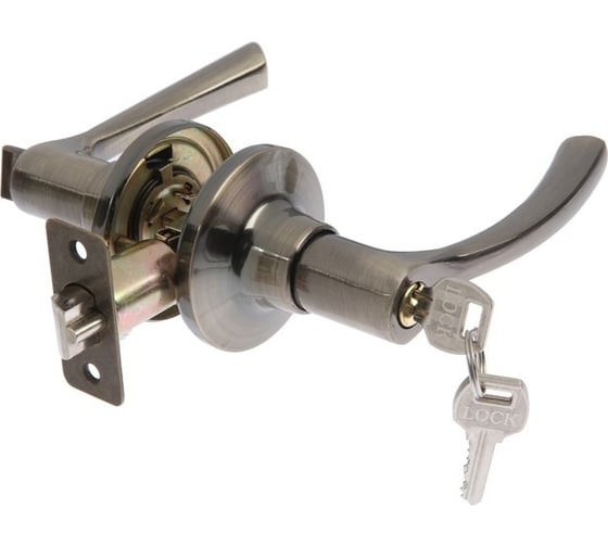 Изображение товара Межкомнатная защелка ТУНДРА (мод.3186), фиксатор, 3 ключа, цвет бронза 839748