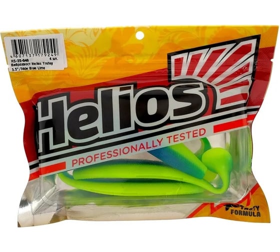 Изображение товара Виброхвост Helios hs-2-040 catcher 3.55"/9 см, blue lime, 5шт 00000211259