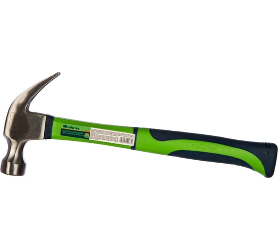 Изображение товара Молоток-гвоздодер СИБРТЕХ 450 г, фибергласовая обрезиненная рукоятка 10442