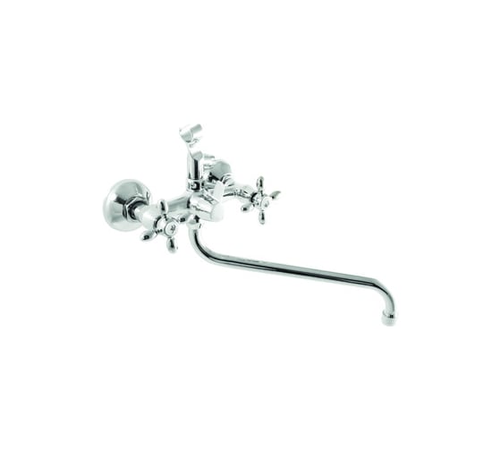 Изображение товара Смеситель для ванны SANTREK AQUA-120 "NOSTALGIE "1/2 м/к перекл. кран букса Крест капелька SL603 123486