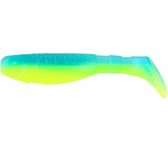 Изображение товара Виброхвост Helios hs-4-040 chubby 3.55"/9 см, blue/lime, 5шт 00000211260