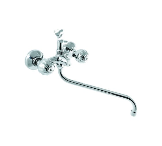 Изображение товара Смеситель для ванны SANTREK AQUA-120 "NOSTALGIE" 1/2 м/к перекл. кран букса Глобус SL580 123487