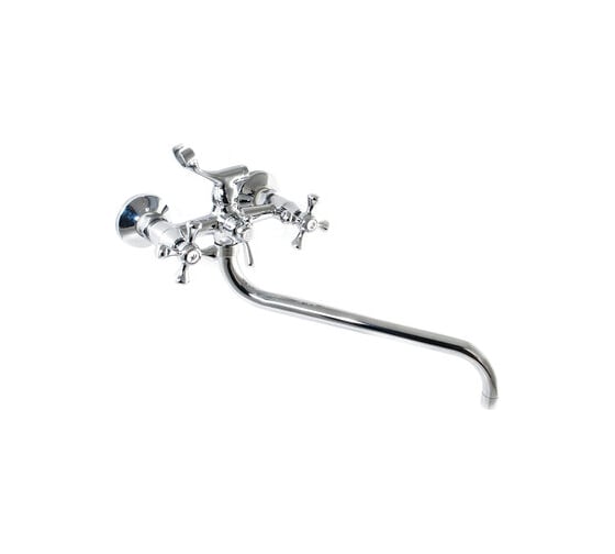 Изображение товара Смеситель для ванны SANTREK AQUA-360 "CLASSIC" 1/2 м/к шар. перекл. Крест SL594 толстый нос 276629