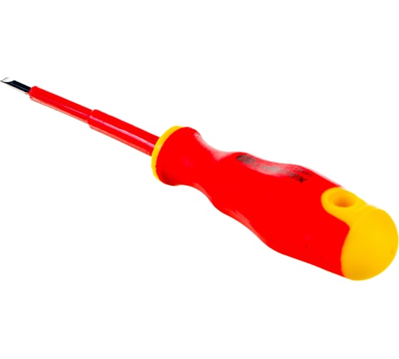 Изображение товара Диэлектрическая отвертка СИБРТЕХ SL3*75mm CrV, до 1000В, двухкомпонентная рукоятка// 12931