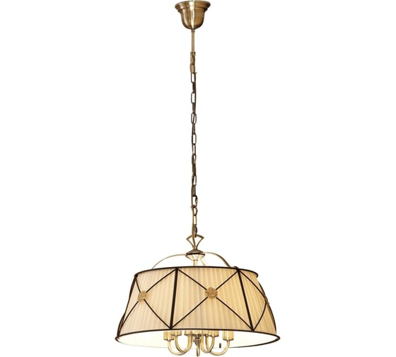 Изображение товара Подвесная люстра Citilux Дрезден с бежевым абажуром Бронза CL409151