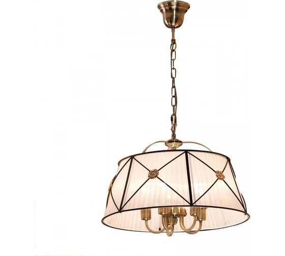 Изображение товара Подвесная люстра Citilux Дрезден с белым абажуром Бронза CL409152