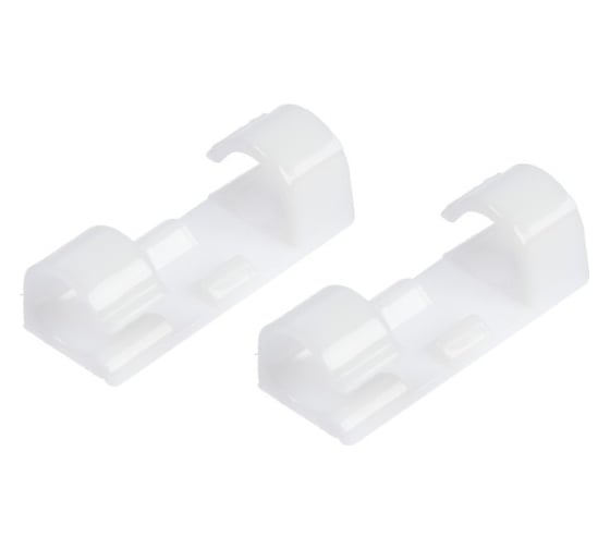 Изображение товара Самоклеящийся держатель для проводов и гирлянд ТУНДРА krep, 15x40 мм, цвет белый, 16 шт. 7557842