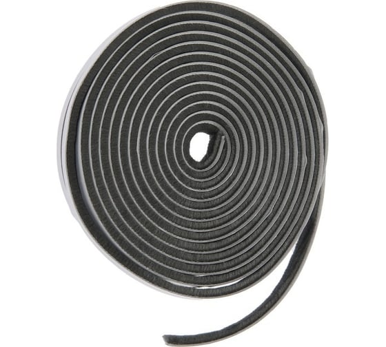 Изображение товара Щеточный самоклеящийся уплотнитель ТУНДРА 9x5 мм, серый, 10 м. 9103462