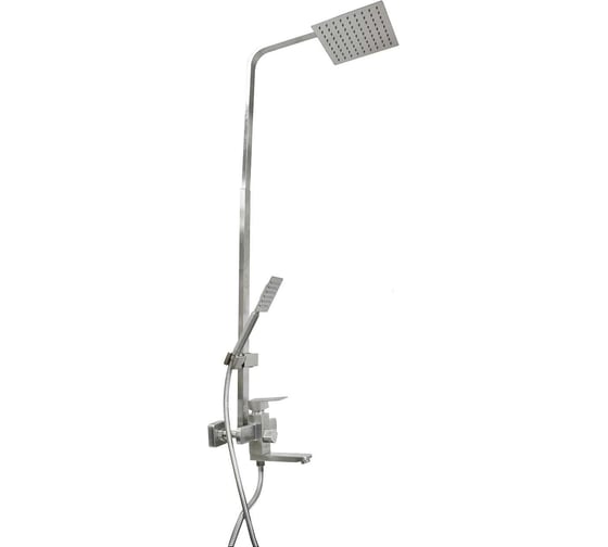 Изображение товара Душевая система SANTREK AQUA-990 INOX шар. d-35 нерж, с верхним душем и смесителем 283078