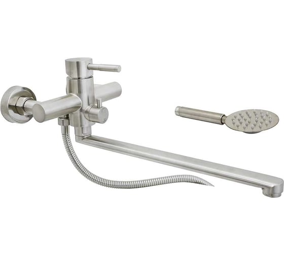 Изображение товара Смеситель для ванны SANTREK AQUA-900 "INOX" шар d-35 нерж. длинный излив 288270