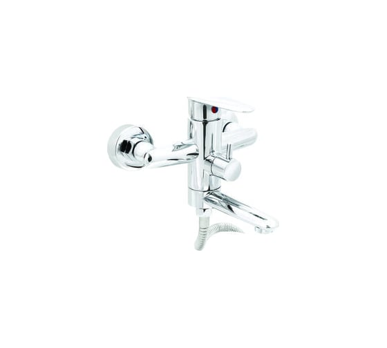 Изображение товара Смеситель для ванны SANTREK AQUA TESSA шар.d-35, картридж.перекл, кор. поворот. излив (16см) ( AQUA TE921) 277217