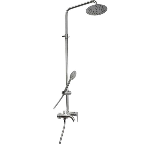 Изображение товара Душевая система SANTREK AQUA-991 INOX шар. d-35 нерж, с верхним душем и смесителем 288287