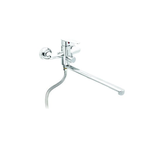 Изображение товара Смеситель для ванны SANTREK AQUA TESSA шар. d-35, картридж. перекл., плоский нос ( AQUA TE910) 277215