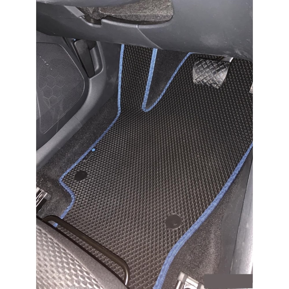 Комплект ковриков в салон volkswagen polo vi 2020 -, ромб черный с черным кантом DuffCar подушка для салона автомобиля duffcar