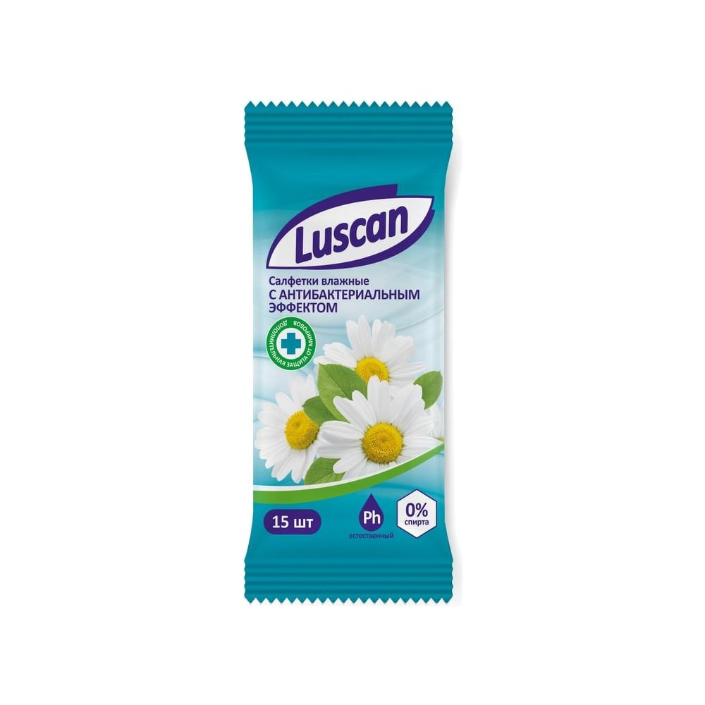 Влажные антибактериальные салфетки Luscan