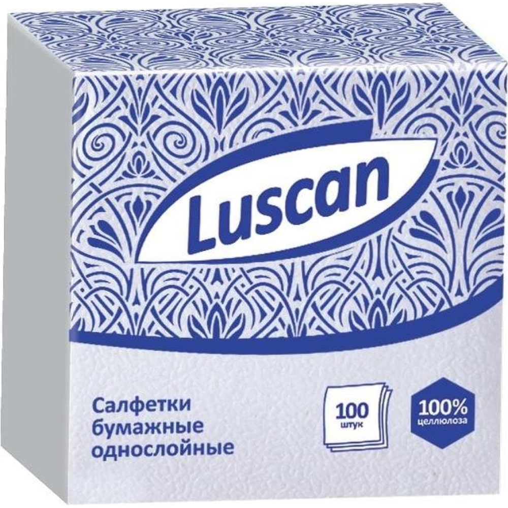 Бумажные 1-слойные салфетки Luscan салфетки бумажные kleenex collection 100 шт
