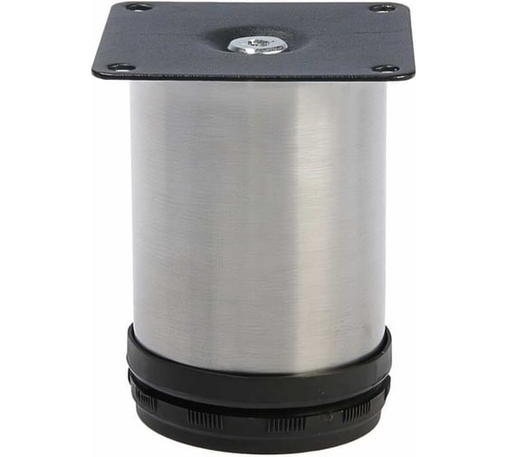 Изображение товара Мебельная регулируемая опора ТУНДРА D=50 мм, h=80 мм, цвет сатиновый никель 3836625