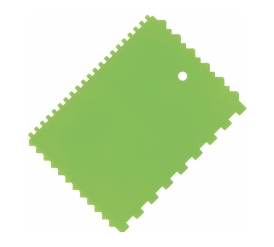 Изображение товара Шпатель для клея СИБРТЕХ пластмассовый, 130x170 мм, зубчатый 86018