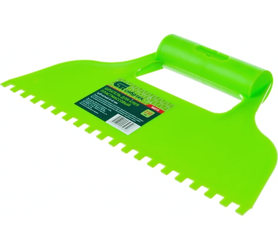 Изображение товара Шпатель для клея СИБРТЕХ пластмассовый, зубчатый 6x6 мм 86015