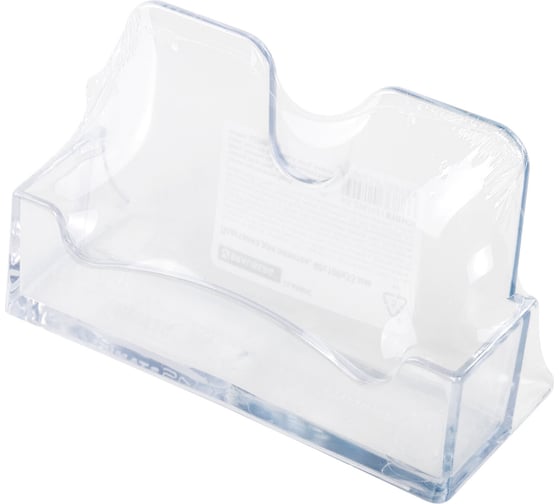 Изображение товара Настольная подставка для визиток BRAUBERG Classic 40x100x55 мм, на 50 визиток, прозрачная 238103