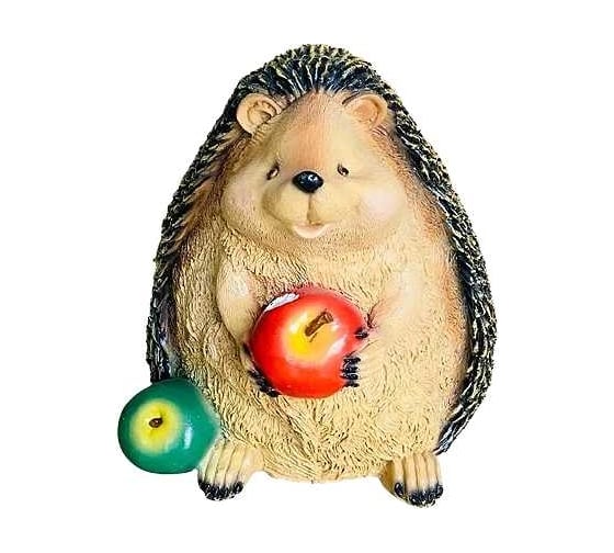 Изображение товара Садовая фигурка ФлораПласт Ежик с яблоком высота 25 см, длина 21 см 067815