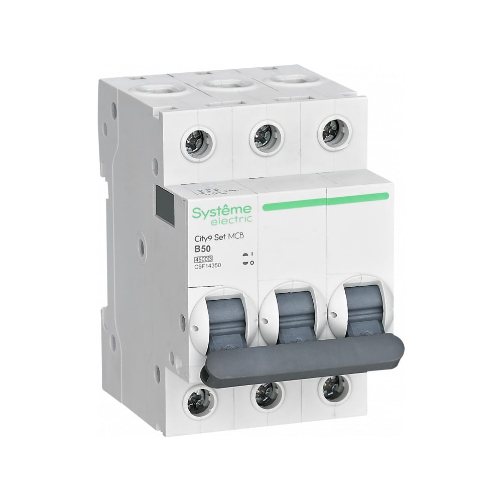 Изображение товара Автоматический выключатель Systeme Electric City9 50А 3P 4.5kA 400V IP20