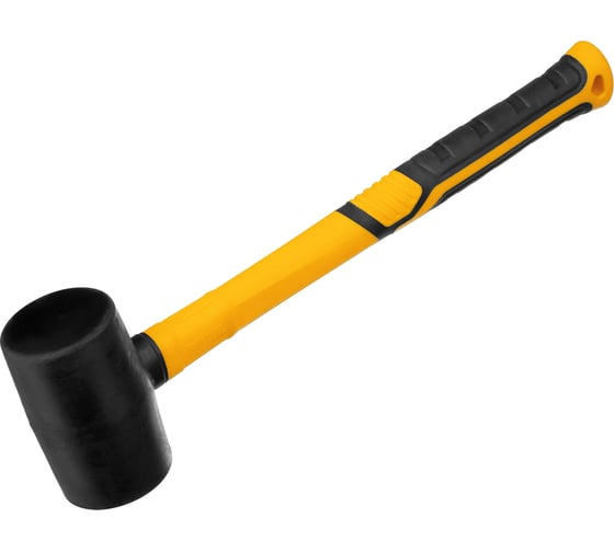 Изображение товара Резиновая киянка Denzel 225 г, черная, фибергласовая рукоятка c TPR покрытием 11143