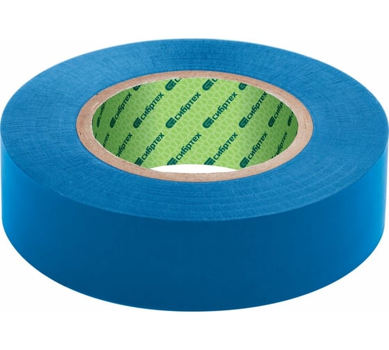 Изображение товара Изолента СИБРТЕХ ПВХ, 19 мм х 20 м, 130 мкм, синяя 88793