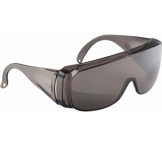 Изображение товара Защитные очки открытого типа СИБРТЕХ затемненные, ударопрочный поликарбонат, боковая и верхняя защита 89156