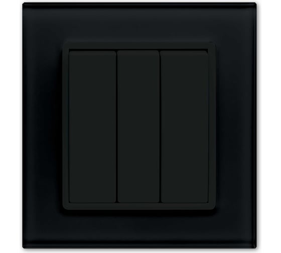 Изображение товара Выключатель Эксклюзивный Черный трехклавишный Metronex Electric FVK050121CHR