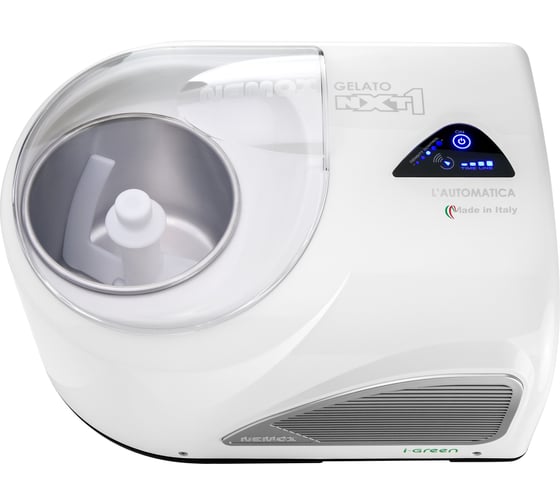Изображение товара Мороженица с компрессором Nemox GELATO NXT1 L'AUTOMATICA Цвет белый. Прямой привод. Газ R290a. Чаша нерж.сталь. Объем1,7л. 220-240V 50-60Hz150W 003A600900R01 003A600900R02