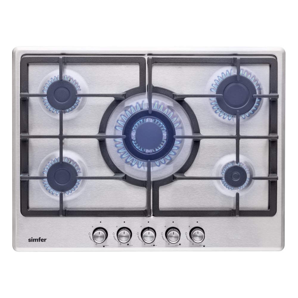 Изображение товара Газовая варочная поверхность Simfer H70W51M522 с 5 конфорками и wok конфоркой