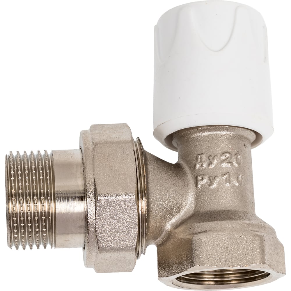 Изображение товара Клапан угловой ручной 20 мм Ogint nickel латунь регулируемый