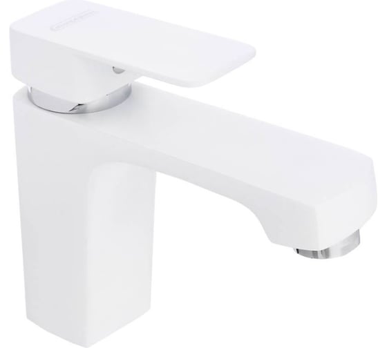 Изображение товара Смеситель для раковины СоюзКран керам. картридж 35мм, белый, цинк, SK02-M105 567-120