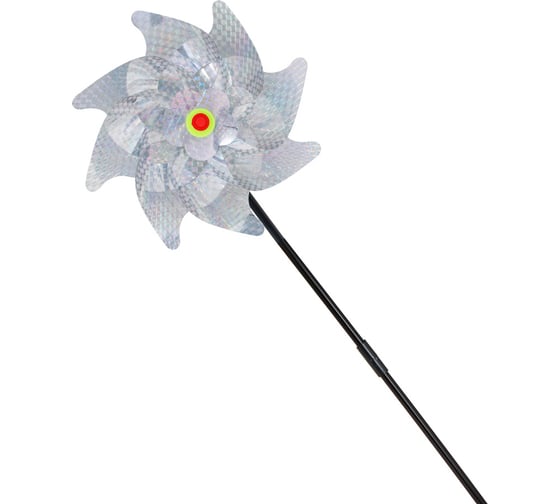 Изображение товара Светоотражающий ветряк для отпугивания птиц INBLOOM диаметр 20 см, высота 50 см, пластик 156-022