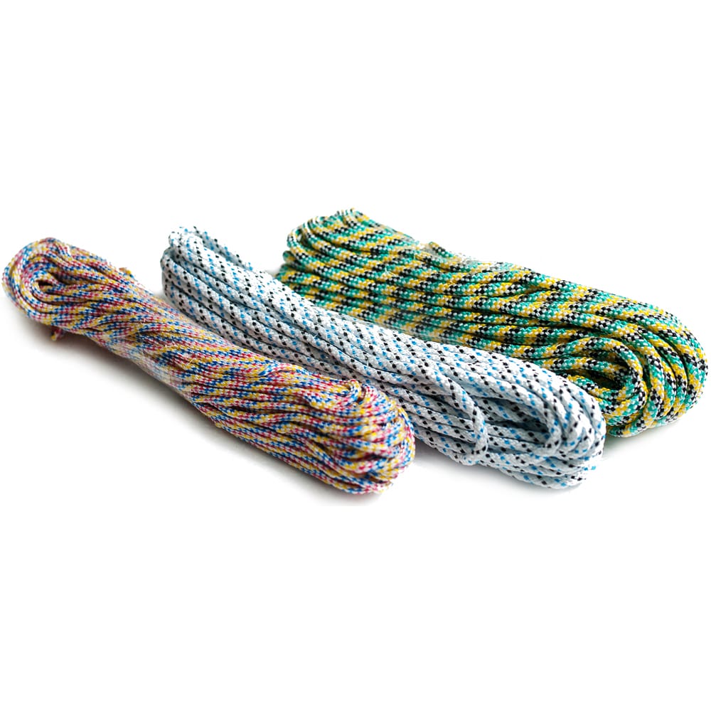 Плетеный полипропиленовый шнур Эбис шнур диаметр 3 5 мм плетеный в350 20 м