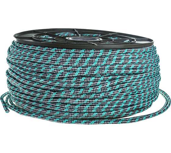 Изображение товара Полиамидная капроновая веревка, 16-прядная, катушка, 8мм х 200м Эбис 00063