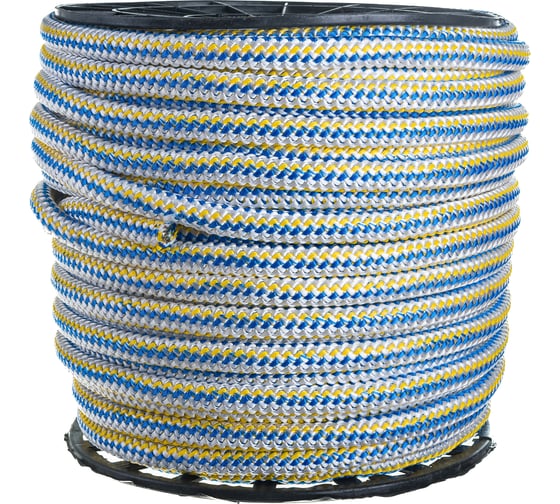 Изображение товара Вязаный полипропиленовый шнур, цветной, катушка 18мм х 100м Эбис 00090
