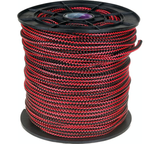 Изображение товара Вязаный полипропиленовый шнур, цветной, катушка 12мм х 200м Эбис 00094