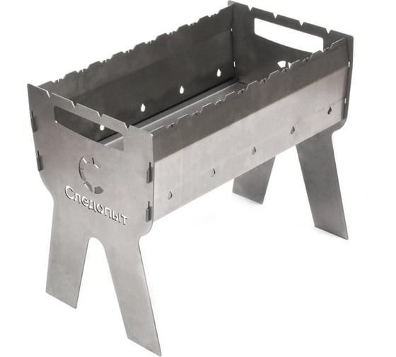 Изображение товара Складной фигурный мангал Следопыт 502x290x400 мм, толщина 2 мм, без шампуров, в сумке PF-GR-16