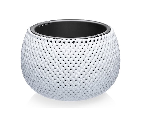 Изображение товара Кашпо Эльфпласт Lace пластик, 3.9 л, белое, 290x290 мм, h 201 мм 069129