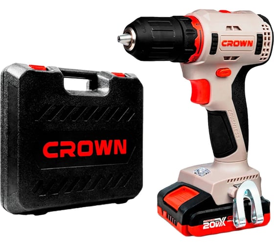 Изображение товара Аккумуляторный шуруповерт Crown bl CT21091HX-2 BMC