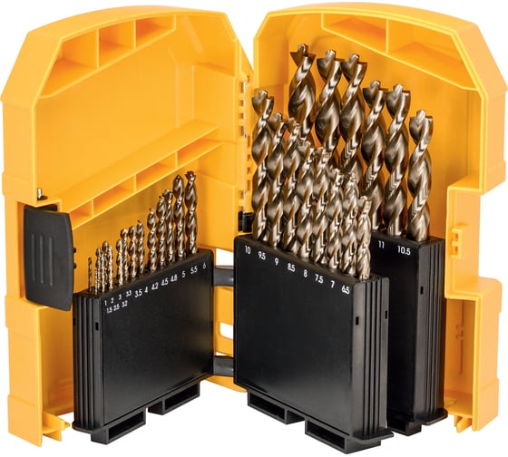 Изображение товара Набор сверл по металлу COBALT INDUSTRIAL 8% (29 шт.) в боксе Midisafe DEWALT DT4957
