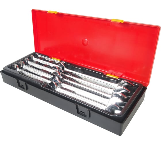 Изображение товара Набор рожковых двухсторонних ключей в кейсе 10 предметов JTC-K6103