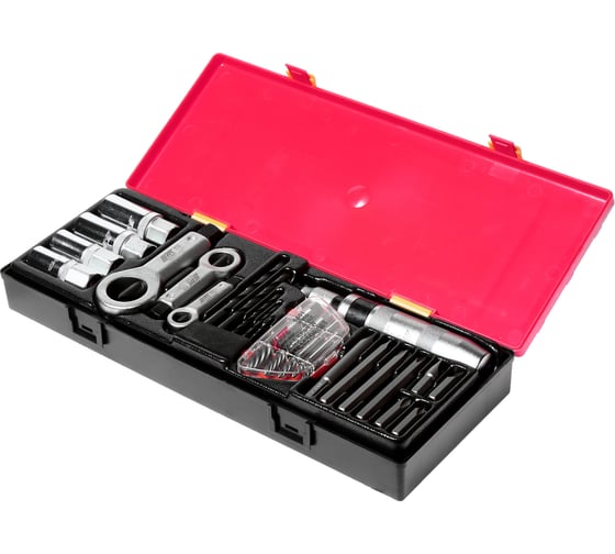 Изображение товара Набор инструментов для демонтажа крепежных элементов с поврежденной резьбой в кейсе 26 предметов JTC-K8261