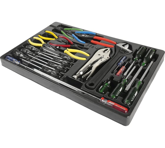 Изображение товара Набор инструментов для тележки инструментальной JTC-3931 1-я секция 25 предметов JTC-39311